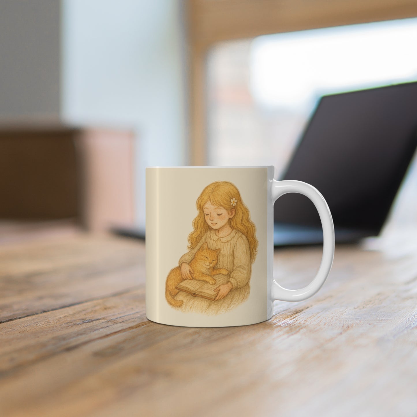 Annie's Reading Nook Logo Ceramic Coffee Cup, 11oz